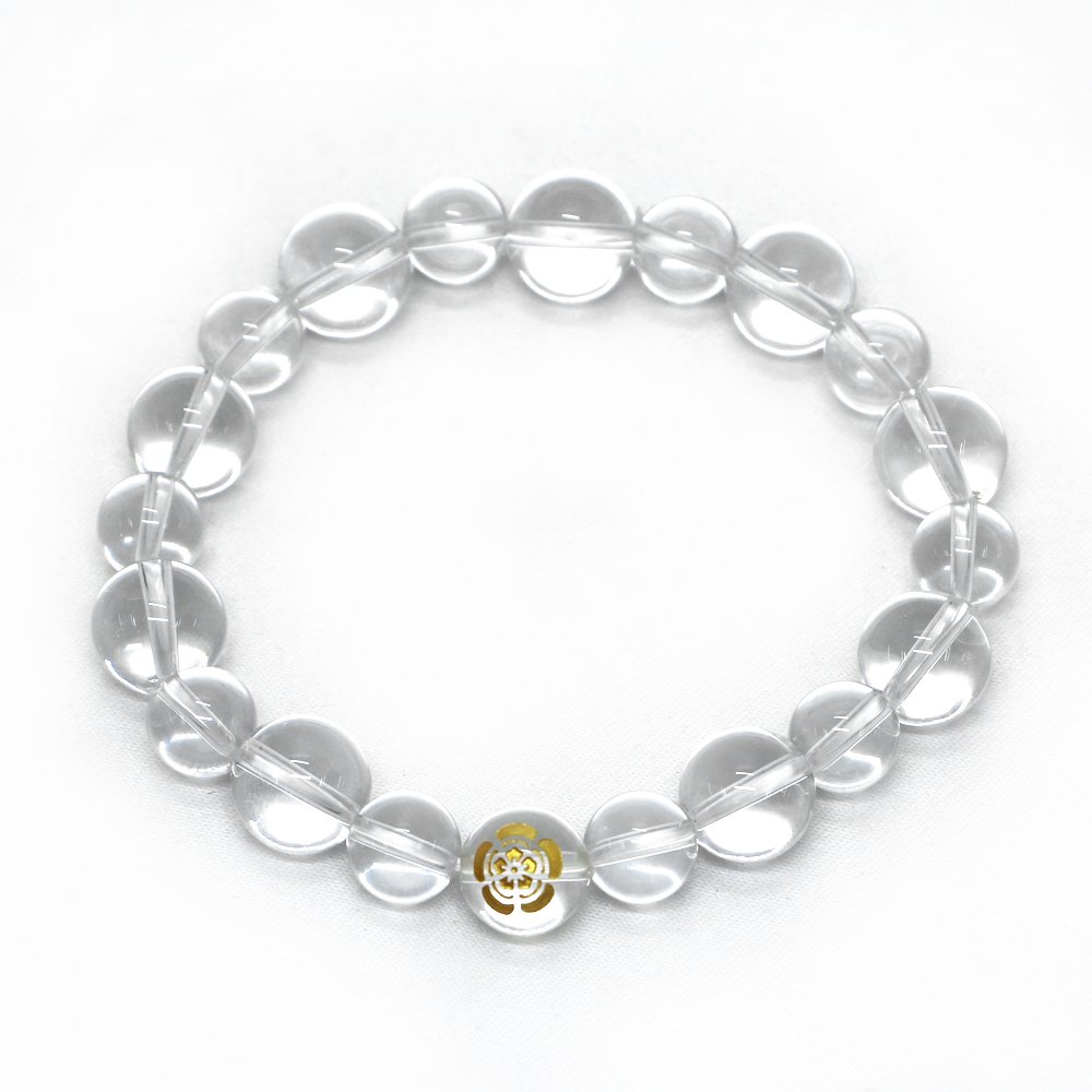 家紋 ブレスレット 10mm 水晶【天然石・パワーストーン・Bracelet】