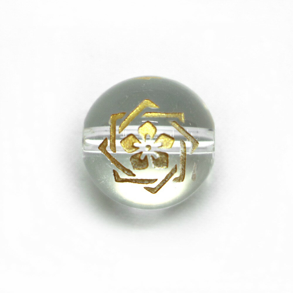 家紋水晶12mm 坂本龍馬・桔梗紋 