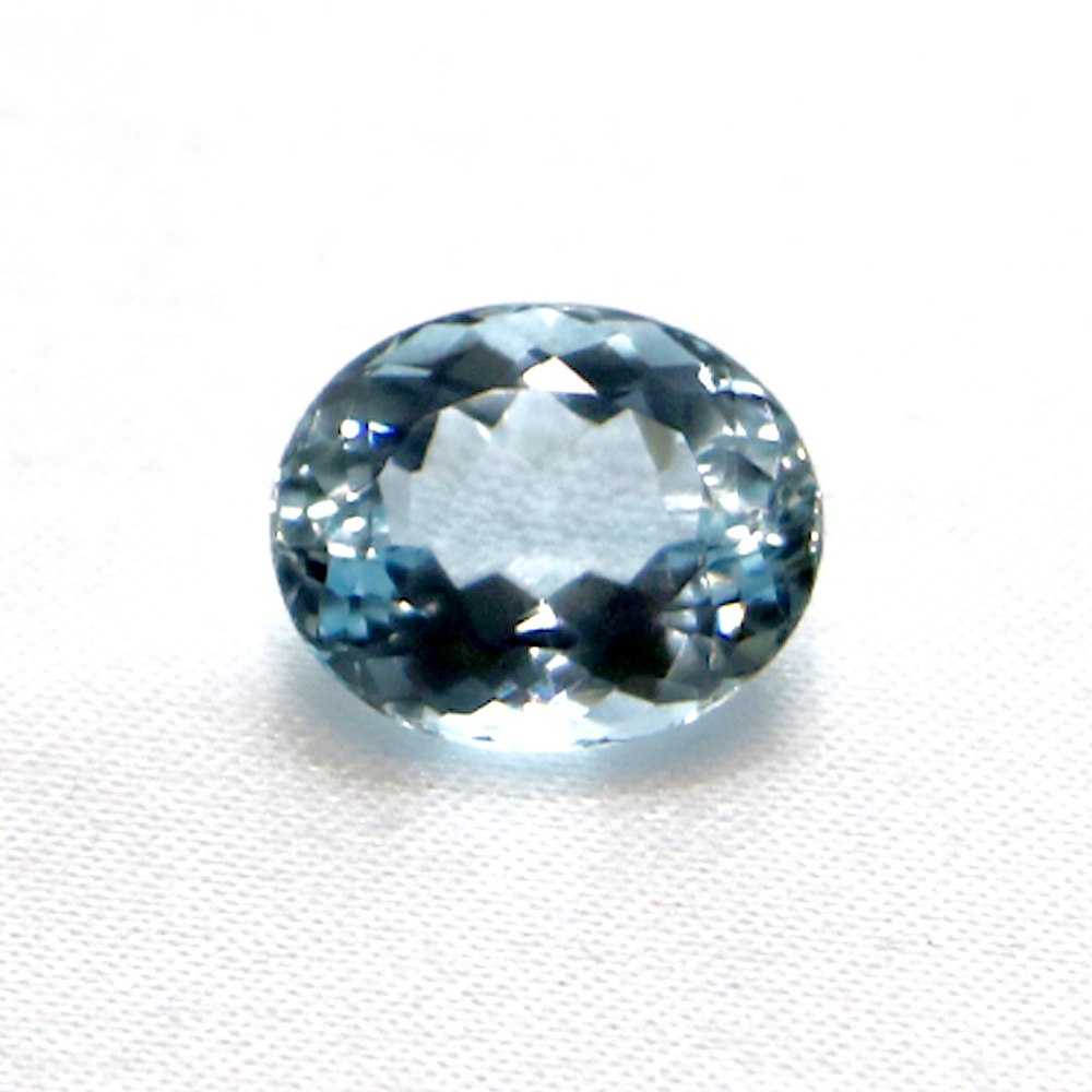 アクアマリン オーバルカット12mm 4.57ct アクワマリン Aquamarine 藍玉 ...