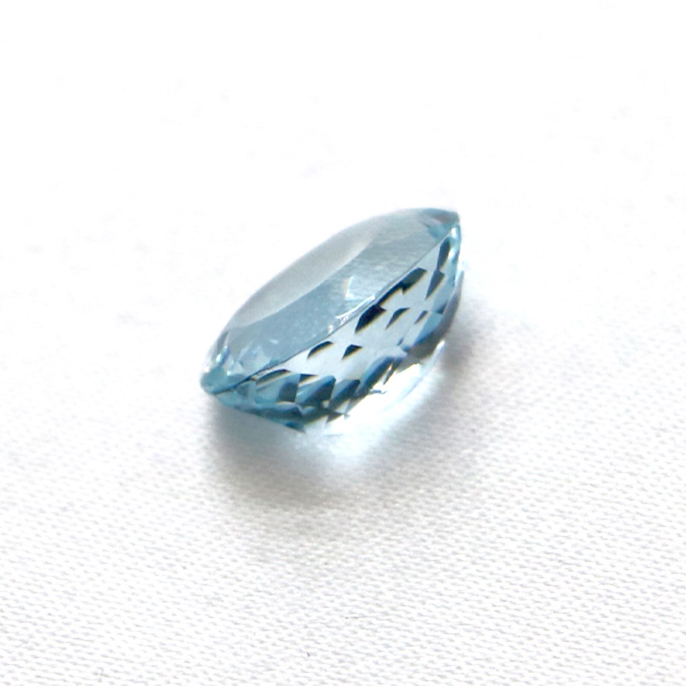 アクアマリン オーバルカット12mm 4.57ct アクワマリン Aquamarine 藍玉 ハイクオリティー ルース 裸石 マクラメ パワーストーン 天然石 アクセサリー ハンドメイド