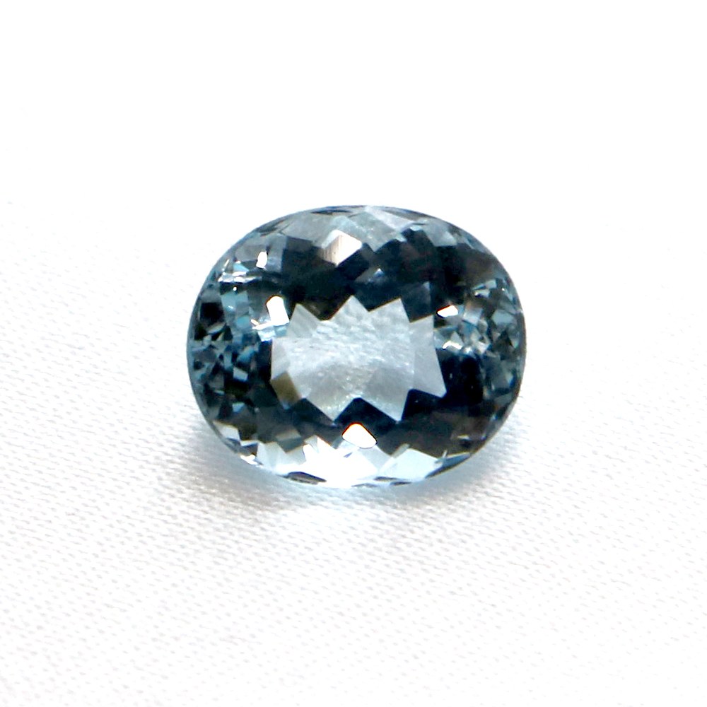 アクアマリン オーバルカット12mm 5.02ct アクワマリン Aquamarine 藍玉 ...
