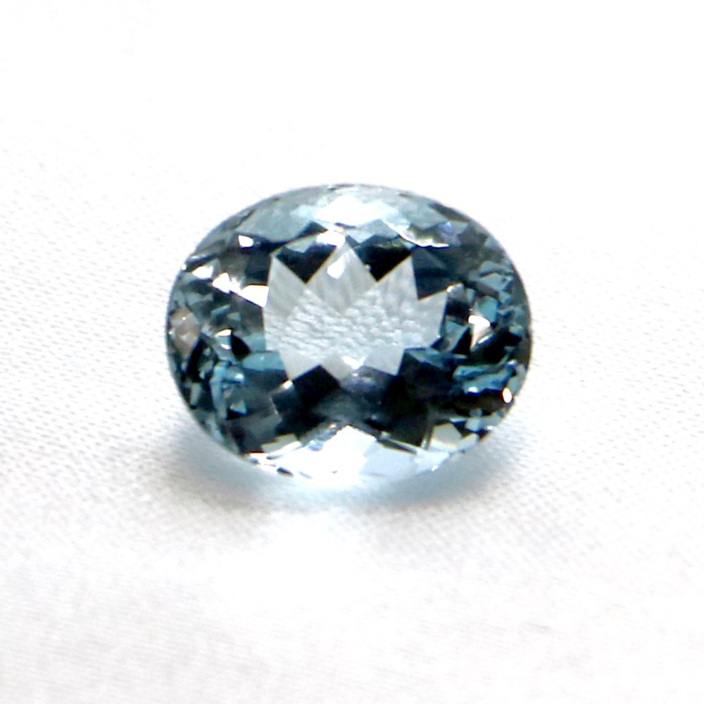 アクアマリン オーバルカット12mm 5.06ct アクワマリン Aquamarine 藍玉 ...