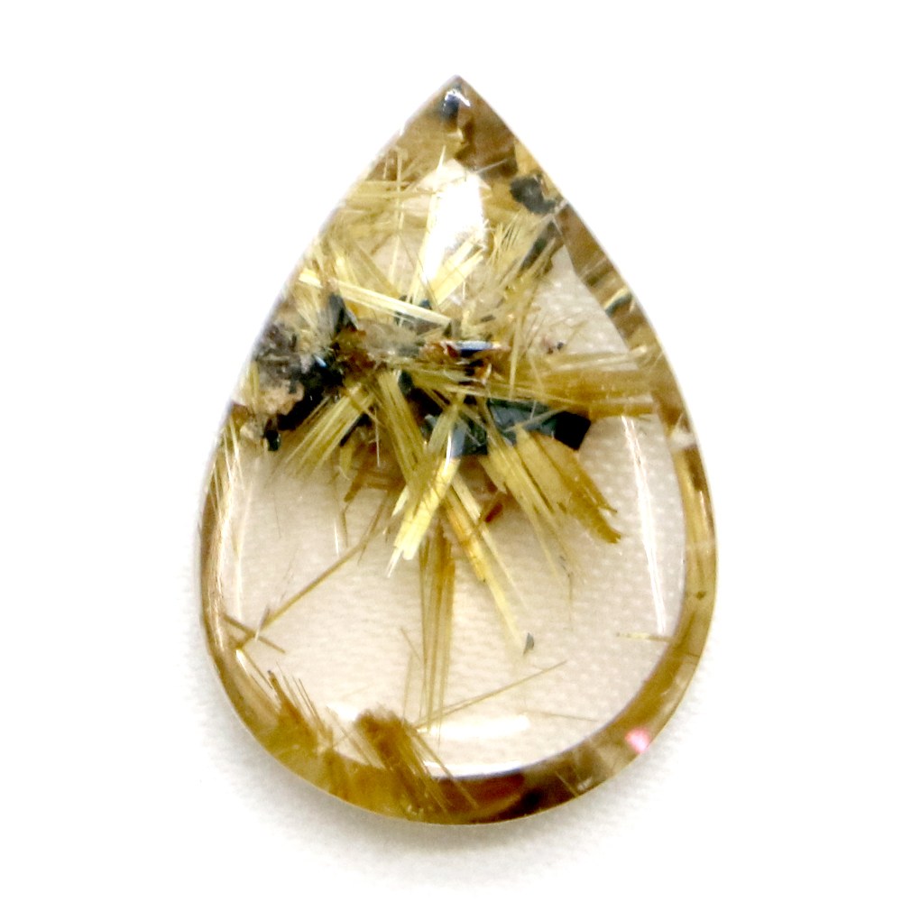 タイチンルチルクォーツ ティアドロップ21mm 12.94ct ルチルレイテッド Ta...