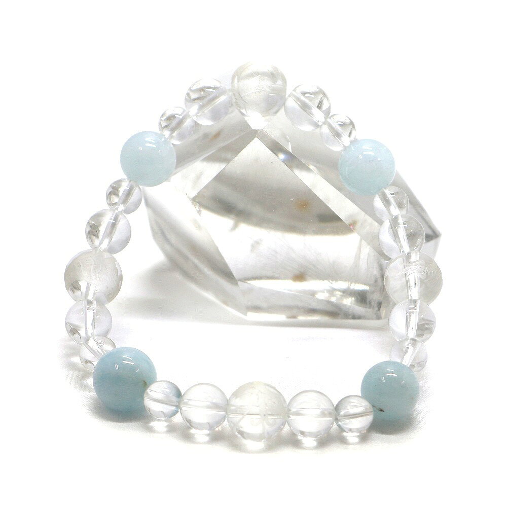 四神相応誕生石ブレスレット3月アクアマリン【天然石ブレス・パワーストーン・Bracelet】