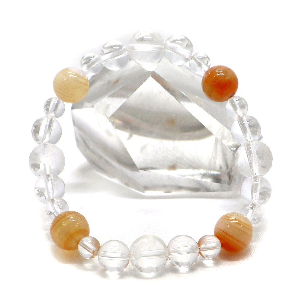 四神相応誕生石ブレスレット8月カーネリアン【天然石ブレス・パワーストーン・Bracelet】