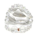 水晶・リボンブレスレット【天然石ブレス・パワーストーン・Bracelet】