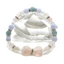 ローズクォーツ・リボンブレスレット【天然石ブレス・パワーストーン・Bracelet】