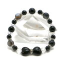 オニキス・リボンブレスレット【天然石ブレス・パワーストーン・Bracelet】