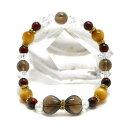 スモーキークォーツ・リボンブレスレット【天然石ブレス・パワーストーン・Bracelet】