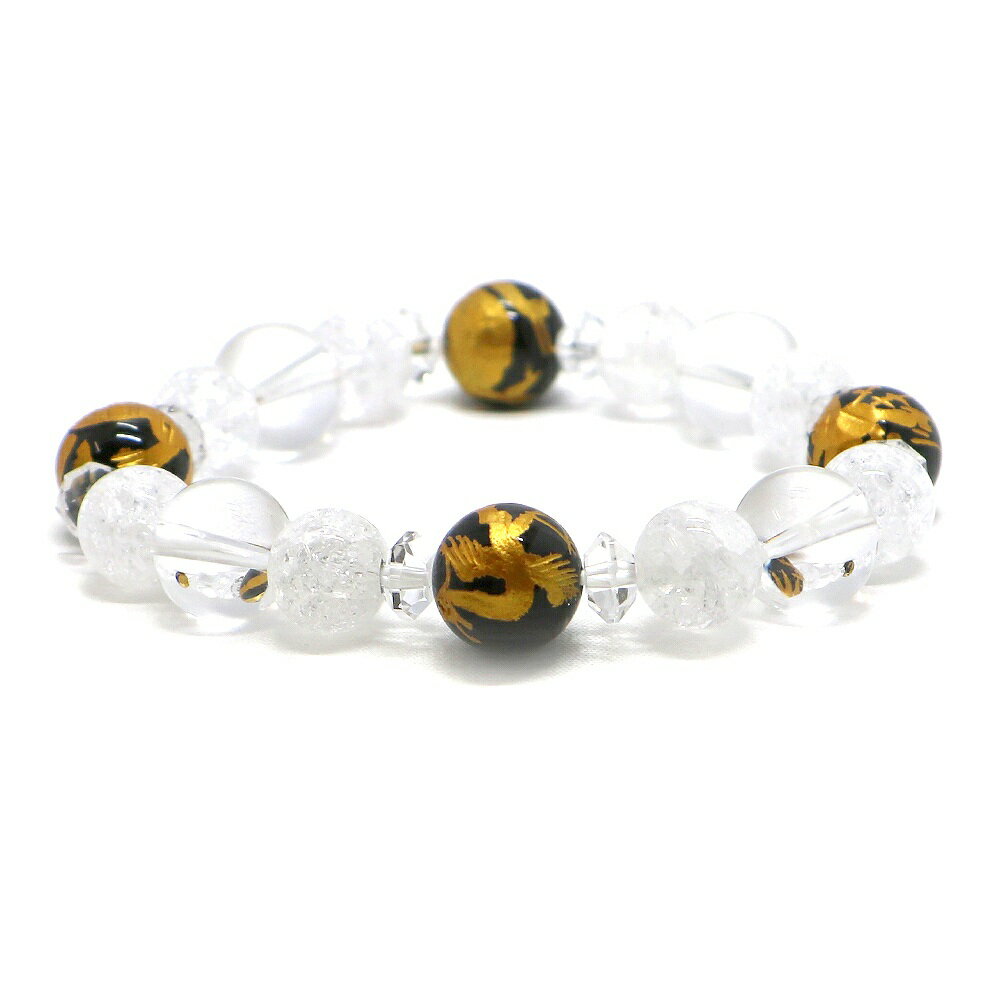 風水四神ブレスレット・クラッシュクリスタルコンビ【天然石ブレス・パワーストーン・Bracelet】