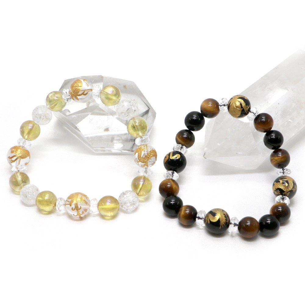Rakuten - 風水四神ブレスレット ゴールデンオーラ タイガーアイ 【パワーストーン・Bracelet・天然石】
