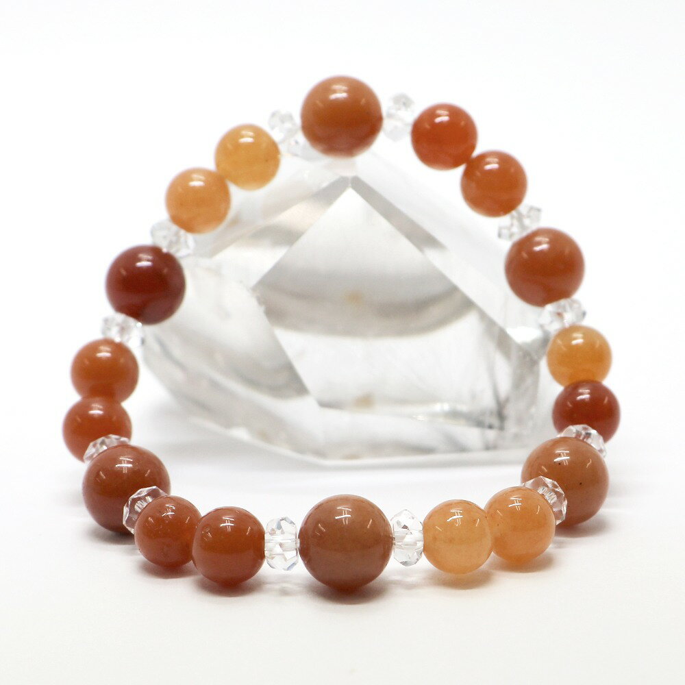 オレンジアベンチュリンコンビブレスレット 【パワーストーン・Bracelet・天然石】