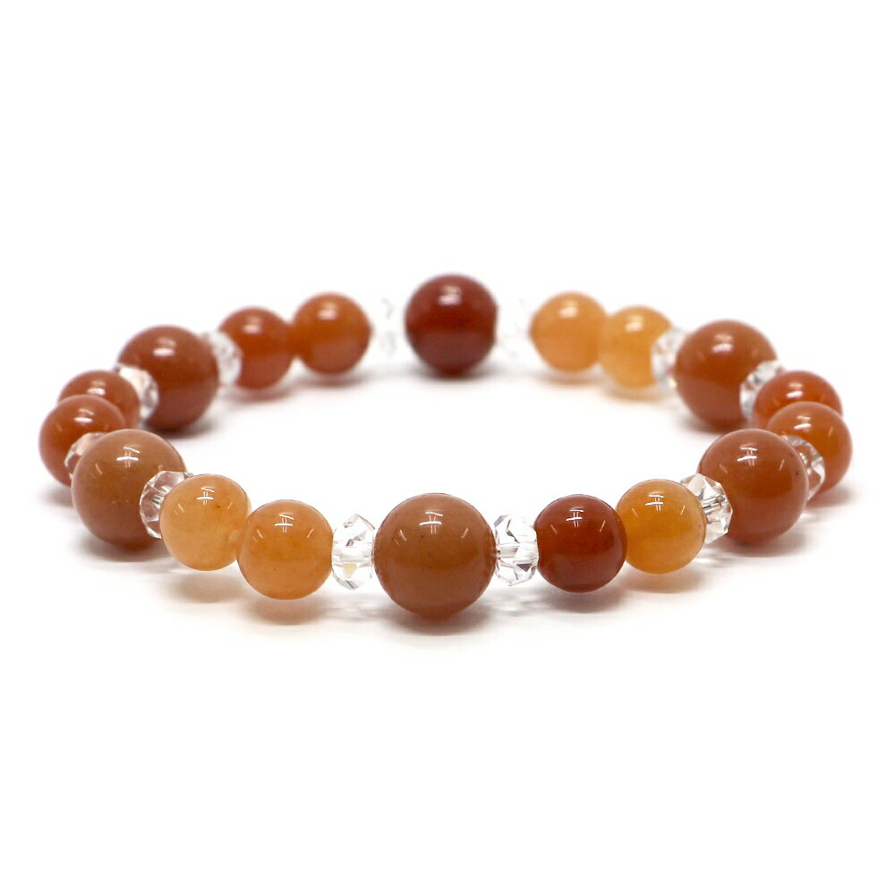 オレンジアベンチュリンコンビブレスレット 【パワーストーン・Bracelet・天然石】