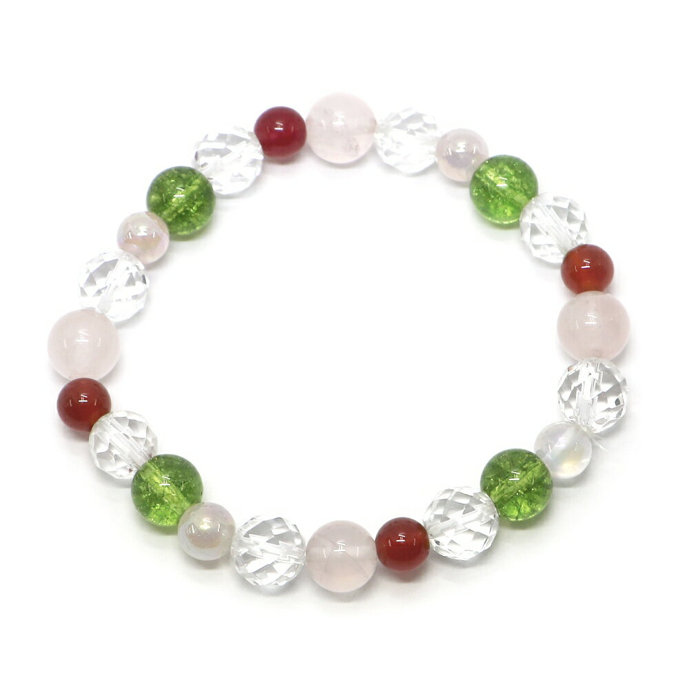 コンビブレスレット ローズクォーツオーラ ローズクォーツ 【パワーストーン・Bracelet・天然石】 2