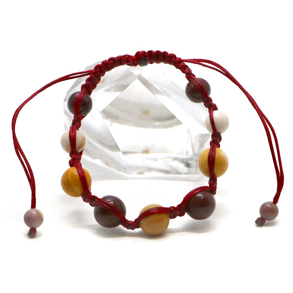 Rakuten - 編みひもブレス ムーカイト【天然石ブレス・パワーストーン・Bracelet】