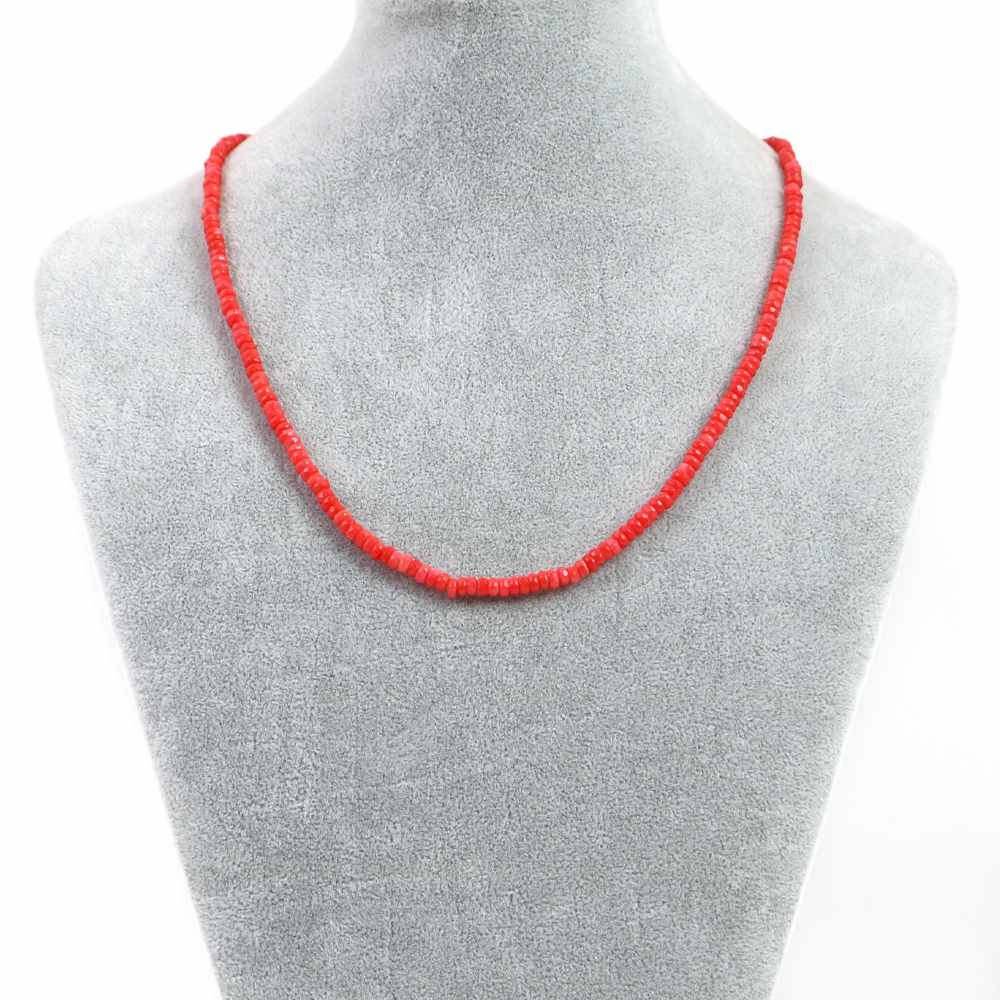 【ビーズサイズ】2×4mm 【形】ボタンカット 【全長】約45・50・55cm（ビーズ部分の長さ） ※ビーズサイズは0.5mm前後の誤差がある場合がございます 【マグネットサイズ】6mm ※ネックレスのサイズや磁気の強度のバランス、または在庫の都合などにより8mmに変更させていただく場合がございます ※カニカンへ変更ご希望の場合はセレクトボックスより「カニカンに変更する」をお選びください カニカンの色はマグネットカラーで選択されたものでご指定いただけます カニカンのサイズは約12mmのものとなります 【商品説明】 シンプルな天然石ビーズネックレスになります 長さは（約）45、50、55cmの3サイズよりお選びいただけます 留め具はステンレス製のマグネットタイプを使用しておりますので脱着がとても簡単です シルバーとゴールドの2色からお選びいただけます コーラル、サンゴ、珊瑚は天然石ではありませんが「海の宝石」として取り扱われます 宝石品として扱われている珊瑚は「珊瑚虫（さんごちゅう）」と呼ばれる生物となります いくつかの珊瑚虫が集合体になることで、珊瑚の形が形成されていきます 珊瑚は貝殻と同じ炭酸カルシウムでできており この炭酸カルシウムの結晶構造には主に「アラゴナイト」「カルサイト」の2種類があり カルサイトでできた硬い骨格を作るものだけが「宝石珊瑚」になるといわれております 産地は中国、台湾、日本などが主な原産地となっております 天然の赤珊瑚は大変希少性も高く高価ですが 天然石アクセサリー市場で流通するコーラルはカラー処理を施したリーズナブルなものとなります もちろん色止めは行っておりますが、白物の衣類には湿気とともに色移りすることもありますのでご注意ください また表面に黒いクボミや線などがございますが、こちらは天然珊瑚の特徴となります 予めご了承のほどお願い申し上げます ※商品ページ画像最後の2枚は当店取り扱いのビーズとなります ご注文後当店作成担当スタッフがビーズよりネックレス加工させていただきます （不良品以外の返品交換はお受けできませんので予めご了承の程お願いいたします） 【パワーストーン】 3月の誕生石コーラル（サンゴ）は海のパワーが宿るといわれ、ヨーロッパでは「子供を守るお守り」として インドでは「厄除け・魔除けのお守り」として そして世界中で海を安全に渡れるように願う「航海のお守り」として 古くから人々の間で大切に身に付けられていたと伝えられています 【配送につきまして】 ●メール便：送料250円（お買い物合計金額3,000円以上で1通分送料無料） ・ヤマト運輸ネコポスでのお届けとなります ・宅配便同様のお届け日数（翌日〜3日程度での配達）＊一部地域を除く ・ご自宅のポストへのお届けとなります（ご登録のお名前がポストへ記載があることをご確認お願い致します） ・大きさ（上限A4サイズ）：縦31.2cm、横22.8cm、厚さ2.5cm、重さ1kg以内 ※後払い（商品到着後コンビニなどでのお支払い）はご利用頂けます ※代引き決済はできません ※配送日時指定不可 ※発送後の住所変更はできませんので予めご注意ください ※商品紛失などの補償は基本的にございません ●宅配便：送料は配達地域によって異なります（お買い物合計金額3,980円以上で送料無料） ・佐川急便でのお届けとなります ・ドライバーによる手渡しでのお届け ・代引き決済はドライバーへ代金のお支払が可能となります （代引き手数料330円） ・配送日時指定可能 ※初回お届けより1週間以上お受け取りになられない場合は持ち戻りとなり返送となります 返送による送料は運送会社の定価送料を実費ご負担いただくことになりますので 予めご注意くださいますようお願い申し上げます ※当店の判断で日本郵便（レターパック）で発送させていただく場合もございます 予めご了承のほどお願い申し上げます　