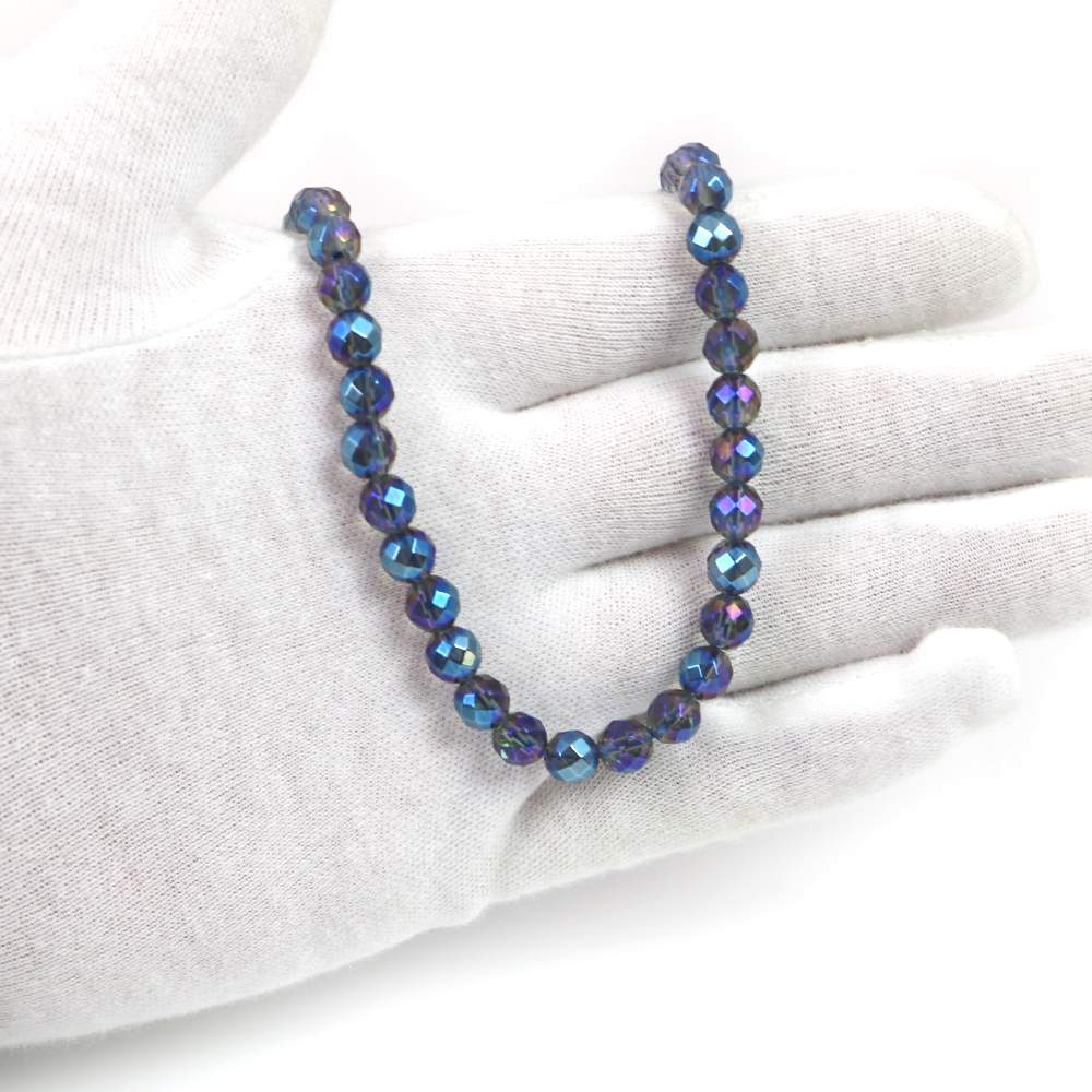 シンプルストーンネックレスコスモオーラ【カット】6mm【天然石ビーズパワーストーン】