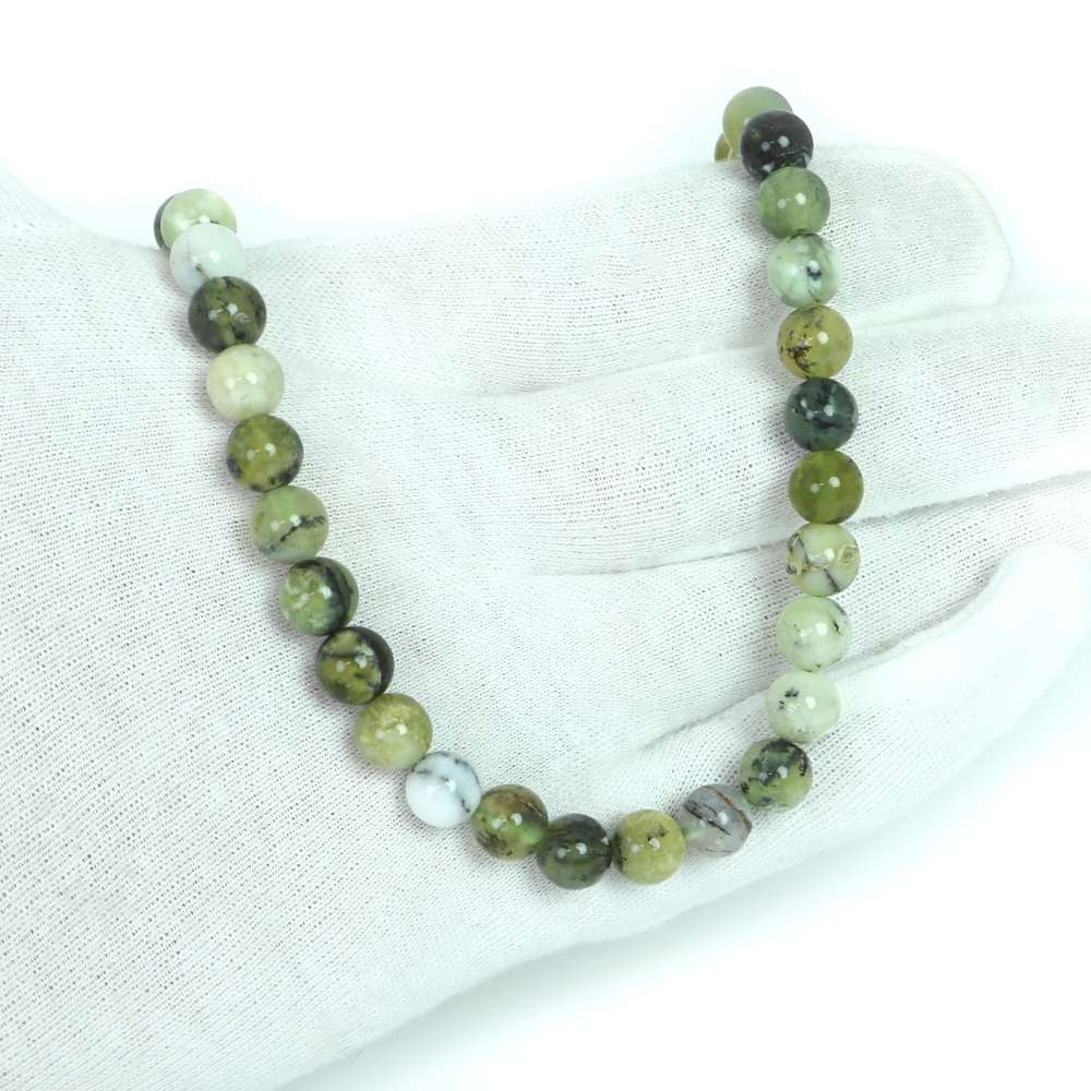 【丸ビーズ】本翡翠 (3A) 8mm 粒売り(2個セット) 【パワーストーン 天然石 アクセサリー】