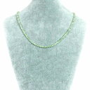 シンプルストーンネックレス プレナイト【カット】4mm【天然石ビーズパワーストーン】