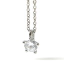 ステンレス ネックレス 1粒ジルコニア シルバーカラー【ネックレス レディース メンズ ペンダント アクセサリー】