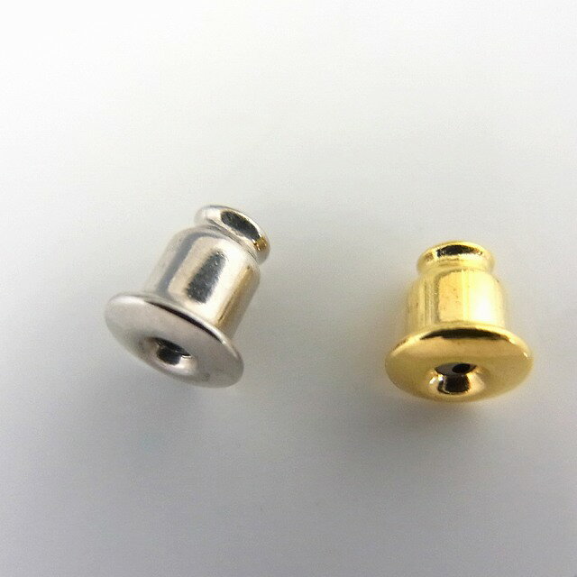 ピアス キャッチ(ゴム入り) (52) シルバー/ゴールド/シリコン【金属製 ゴム製 ノンアレルギー アクセサリーパーツ】