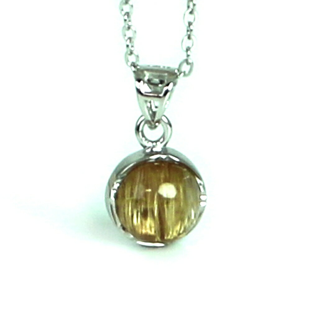 ルチルクォーツ ハイクオリティー シルバー プチペンダント パワーストーン 天然石 アクセサリー ハン..