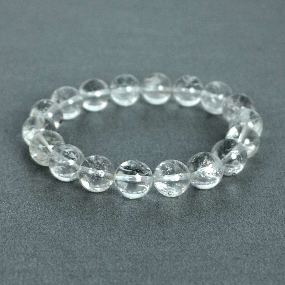 クリスタル ハイクオリティー 1点もの ブレスレット 数珠 パワーストーン 天然石 アクセサリー ハンドメイド