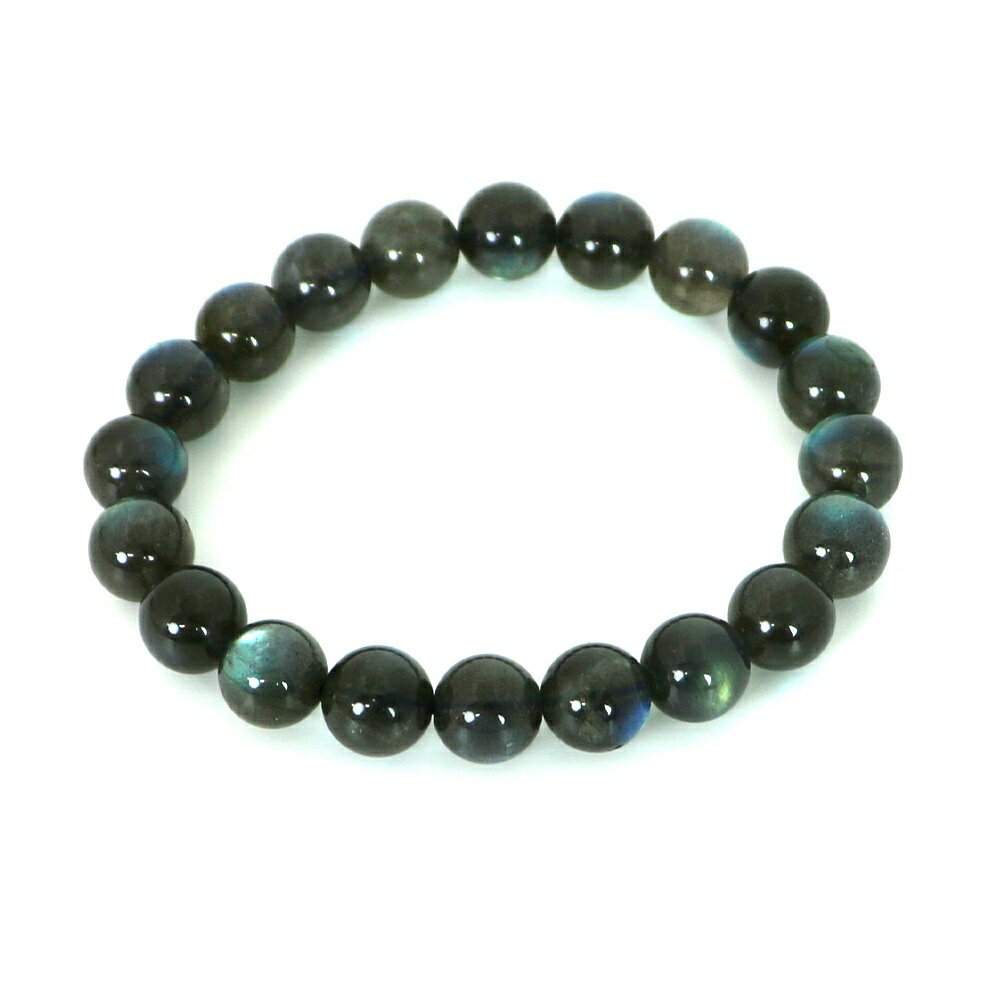 ブラックラブラドライト ハイクオリティー 1点もの ブレスレット 数珠 パワーストーン 天然石 アクセサリー ハンドメイド