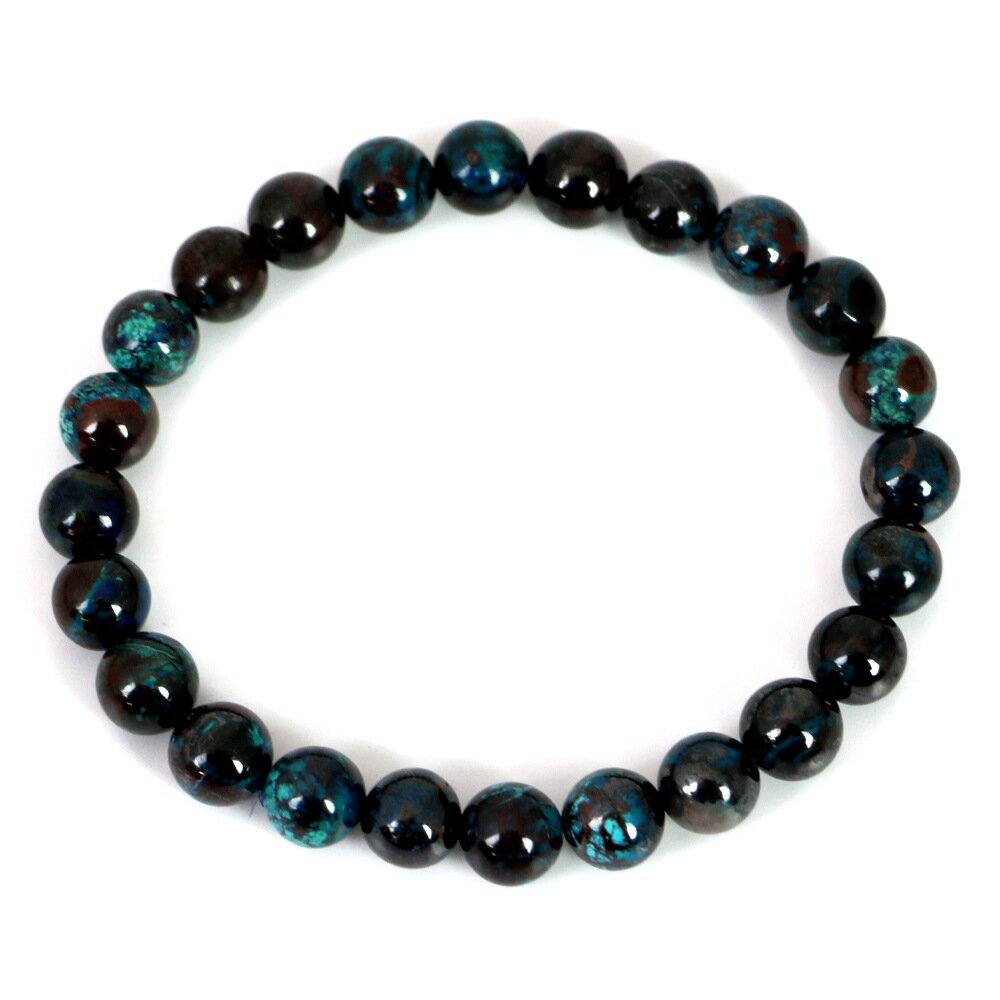 クリソコラ ハイクオリティー 1点もの ブレスレット 数珠 パワーストーン 天然石 アクセサリー ハンドメイド