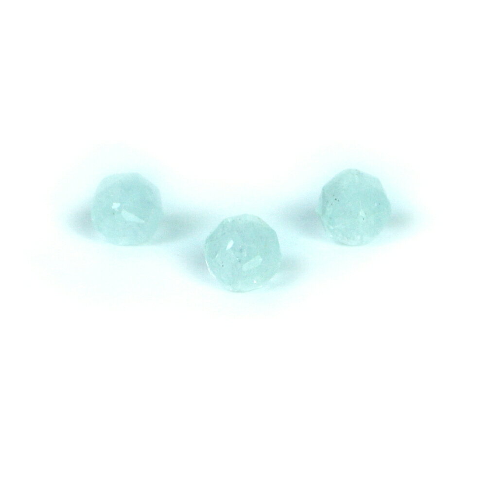 ●1粒売り●アクアマリン【ダイヤカット】8mm【天然石 ビーズ パワーストーン】