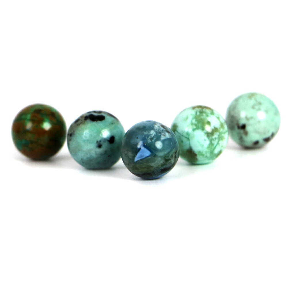 樂天商城 - ●5粒売り●クリソコラ【丸玉】10mm【天然石 ビーズ パワーストーン】