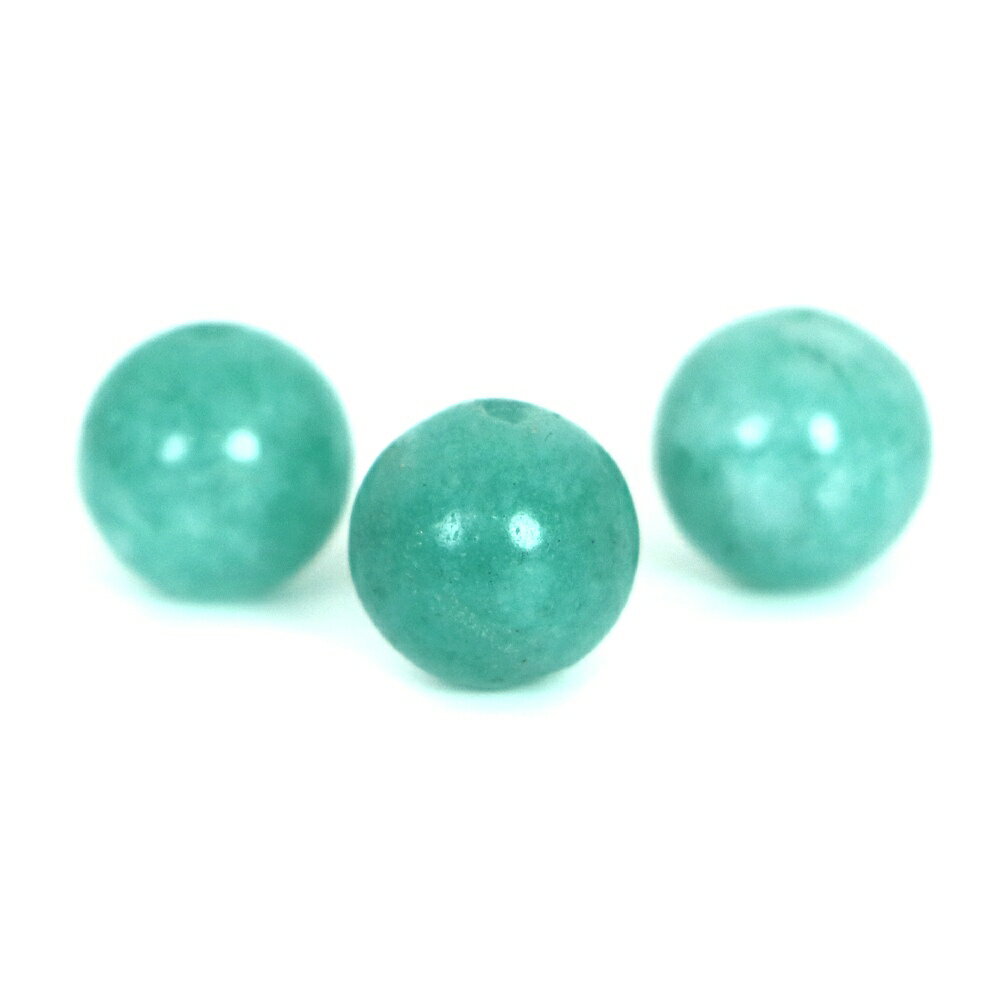 樂天商城 - ●1粒売り●カラージェード(アマゾナイトグリーン・染め)【丸玉】12mm【天然石 ビーズ パワーストーン】