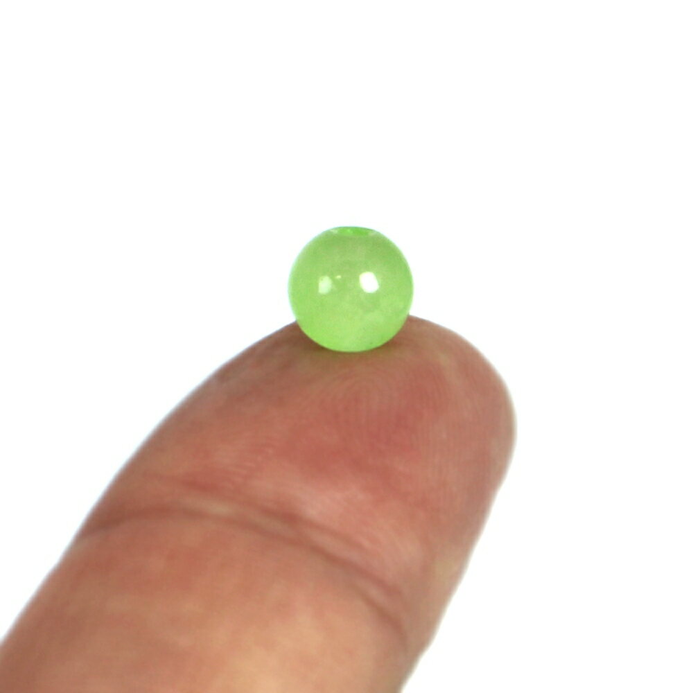 ●1粒売り●カラージェード(マスカット・染め)【丸玉】6mm【天然石 ビーズ パワーストーン】