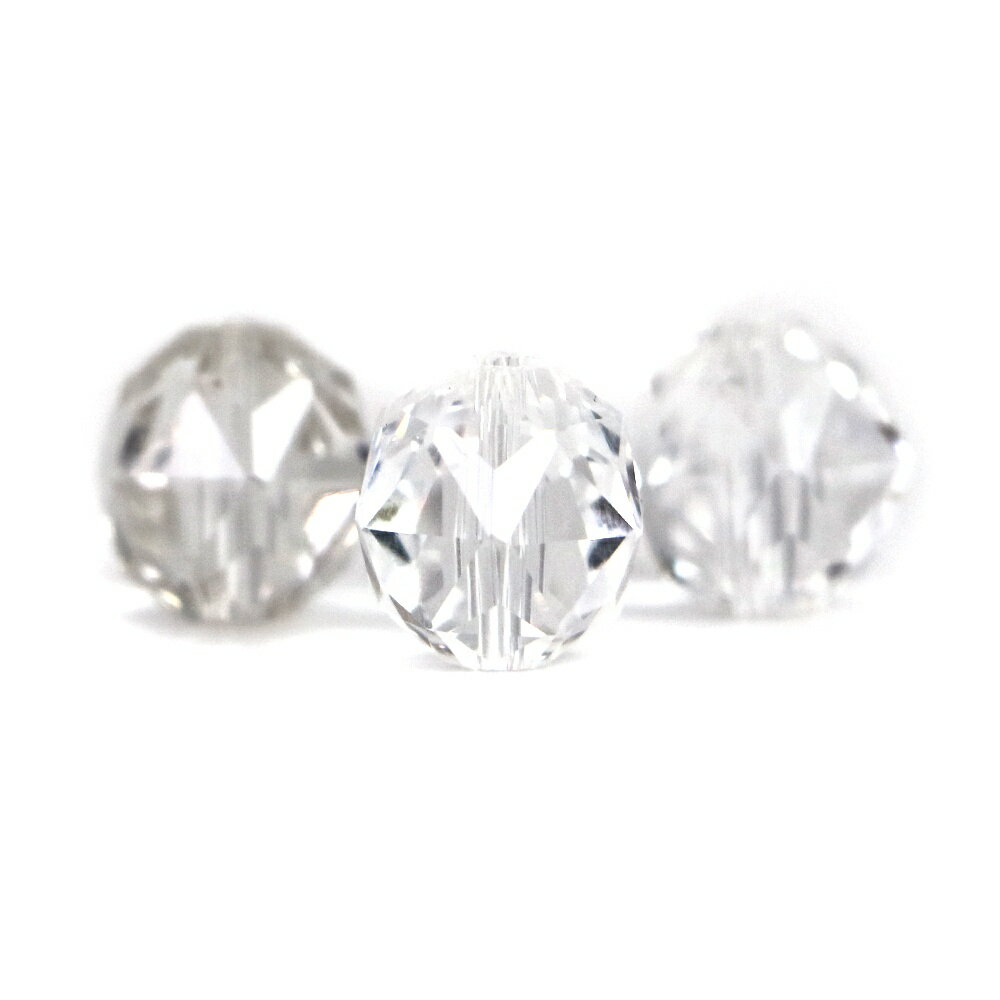 ●1粒売り●水晶（クリスタル）【ダイヤカット】12mm【天然石 ビーズ パワーストーン】