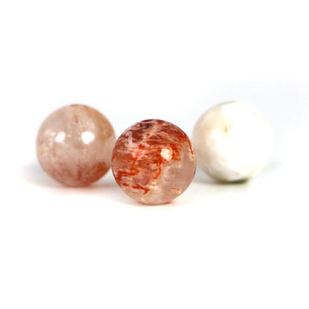 ●5粒売り●スノーフレークゴーストクリスタル【丸玉】10mm【天然石 ビーズ パワーストーン】