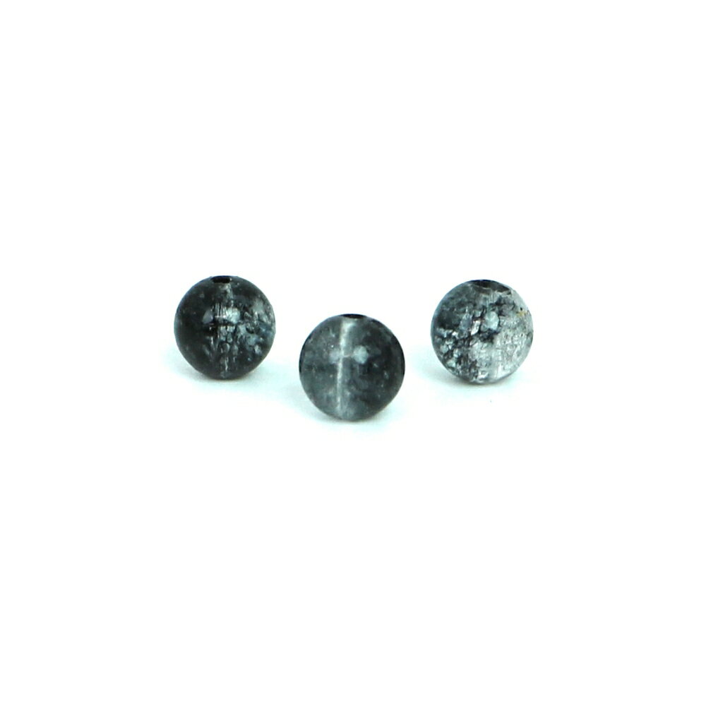 Rakuten - ●5粒売り●クォーツ（染め）ブラック【丸玉】6mm【天然石 ビーズ パワーストーン】