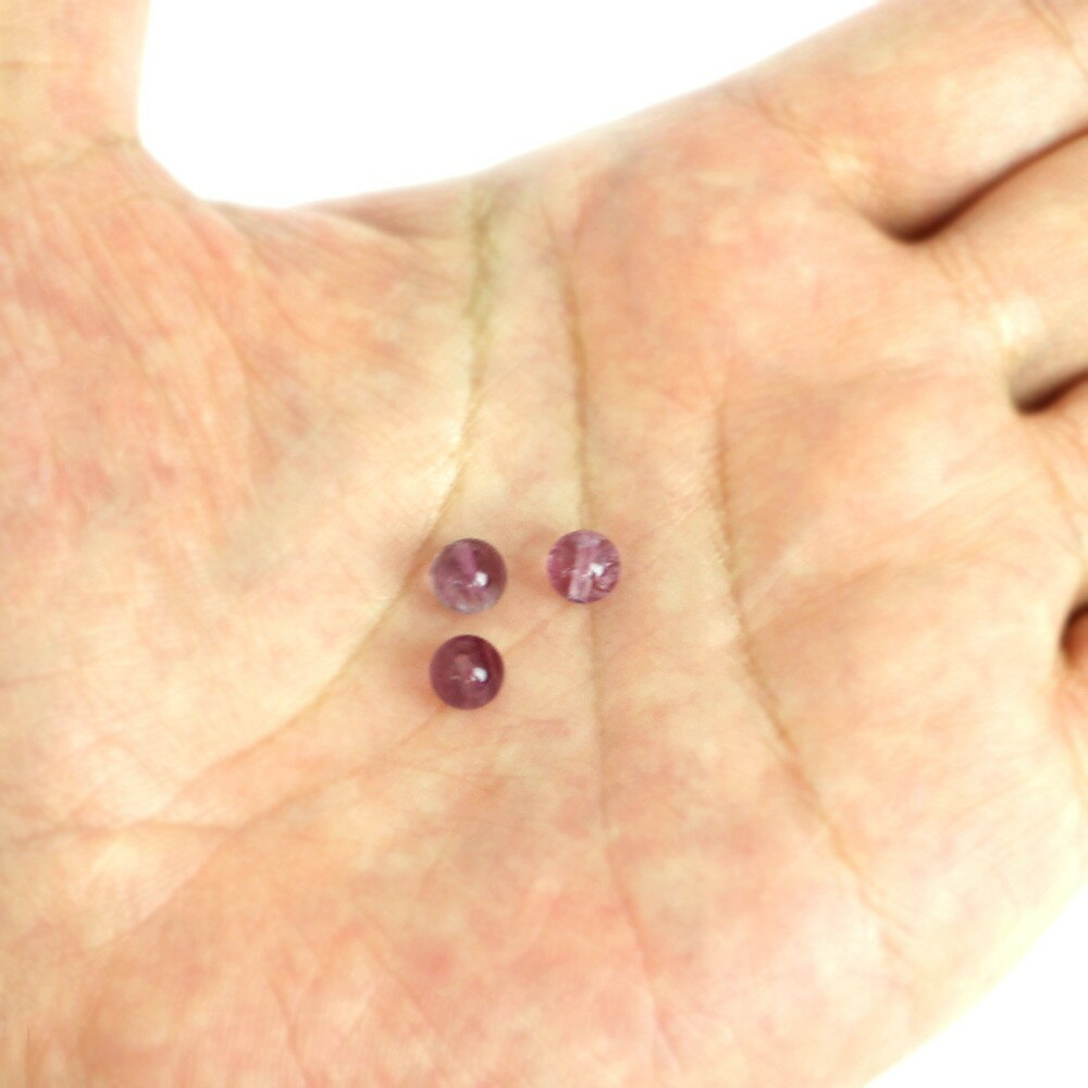 ●1粒売り●ピンク フローライト【丸玉】6mm【天然石 ビーズ パワーストーン】