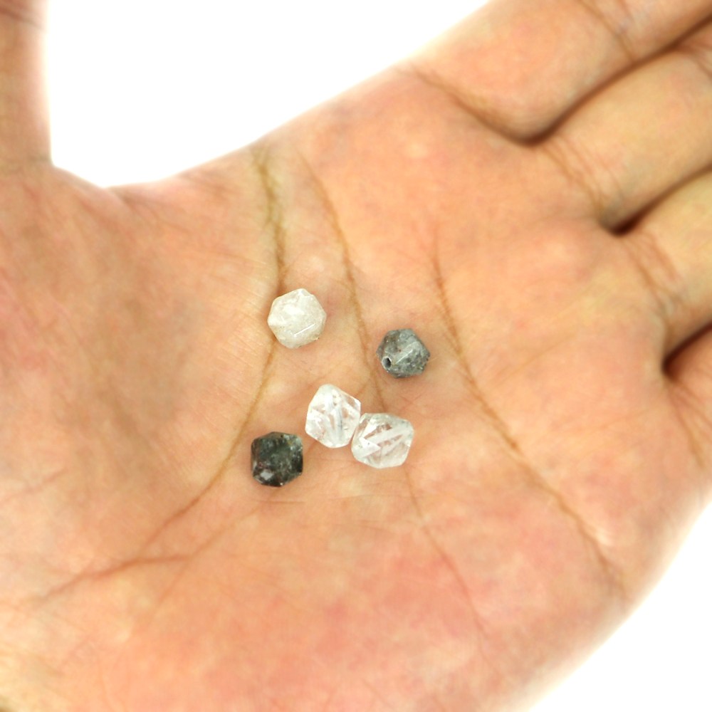 ●5粒売り●ガーデンクォーツ【ダイヤカット】8mm【天然石 ビーズ パワーストーン】