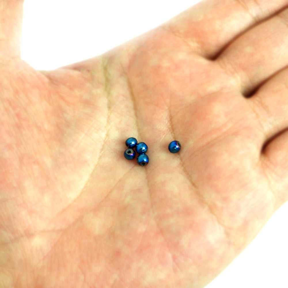 ●1粒売り●ヘマタイト ブルーメタリック【丸玉...の紹介画像2