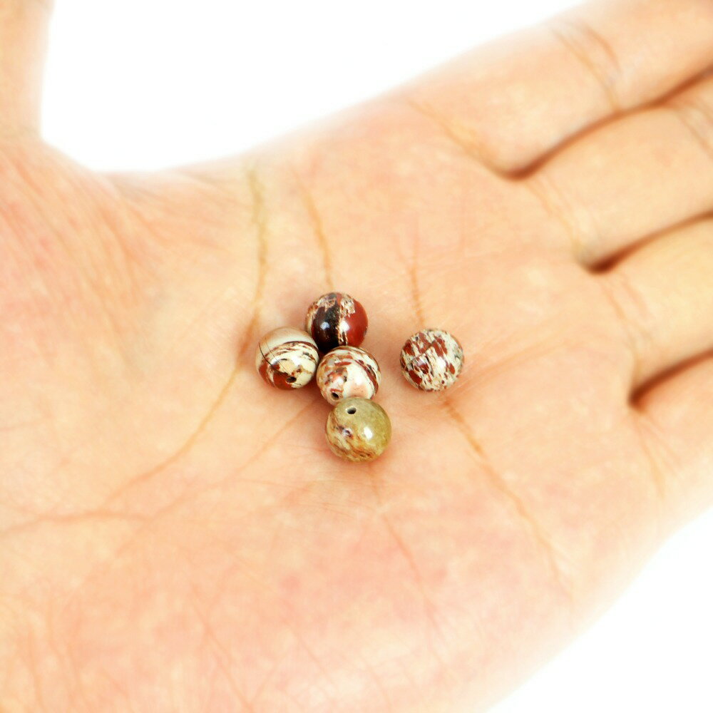 STC●5粒売り●ジャスパー【丸玉】8mm【天然石 ビーズ パワーストーン】