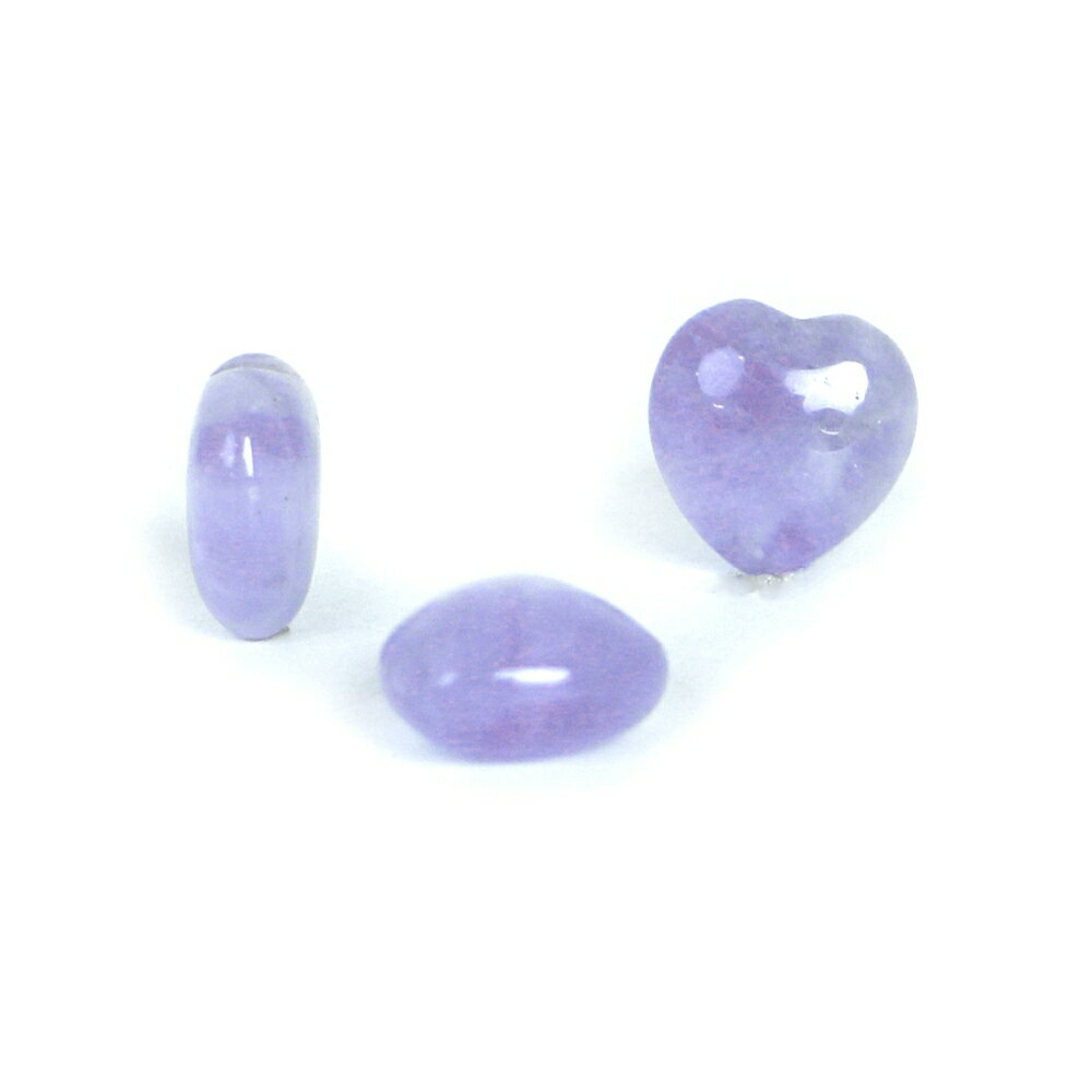 Rakuten - ●1粒売り●ラベンダーアメジスト【ハート】10mm（厚み6mm）【天然石 ビーズ パワーストーン】
