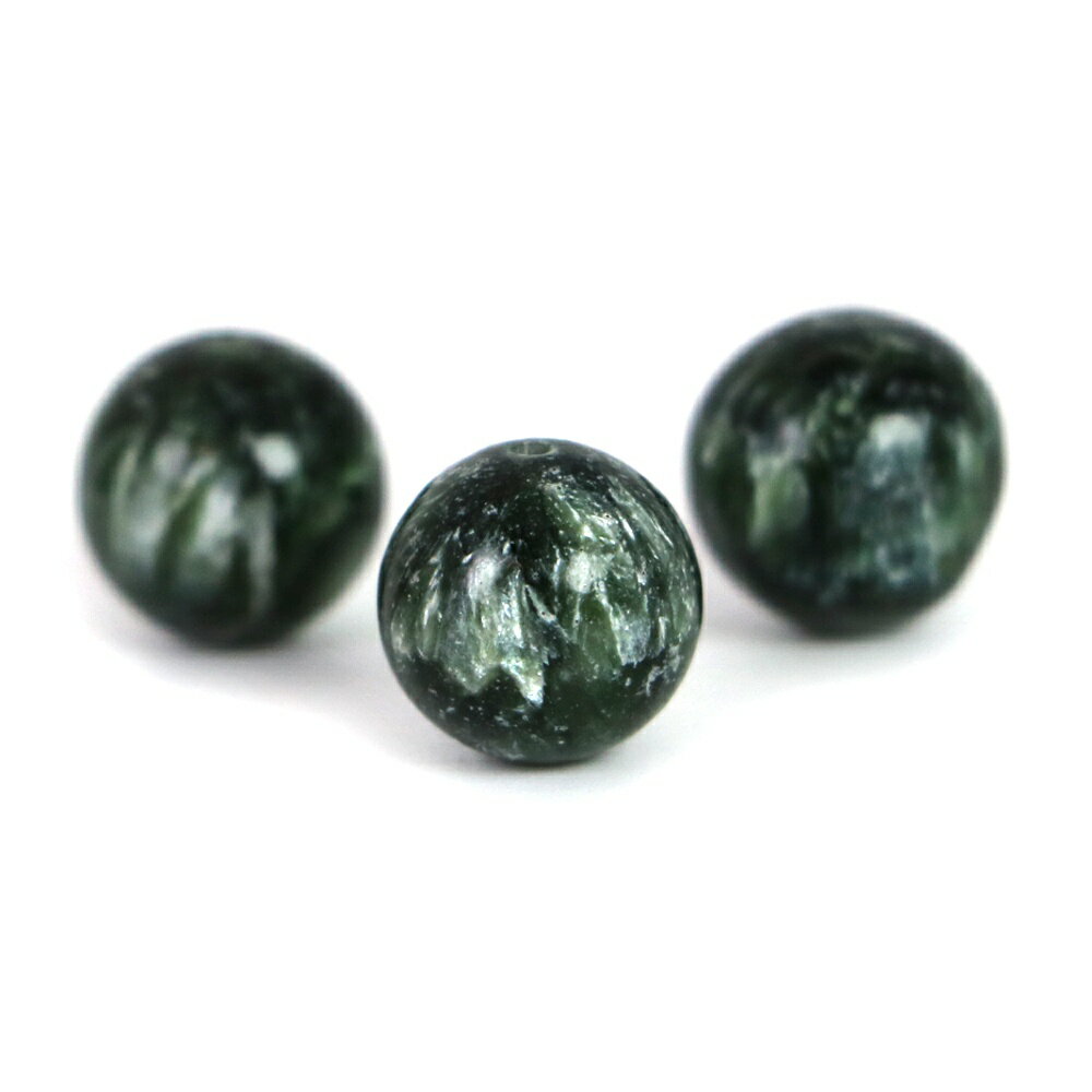 Fortune Telling - ●1粒売り●セラフィナイト【丸玉】12mm【天然石 ビーズ パワーストーン】