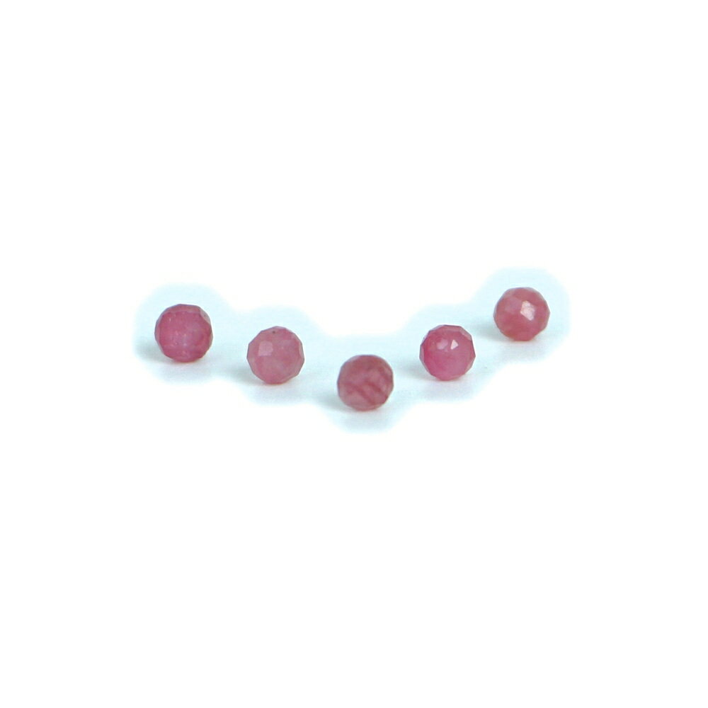 ●5粒売り●ピンクトルマリン【カット】3mm【天然石 ビーズ パワーストーン】