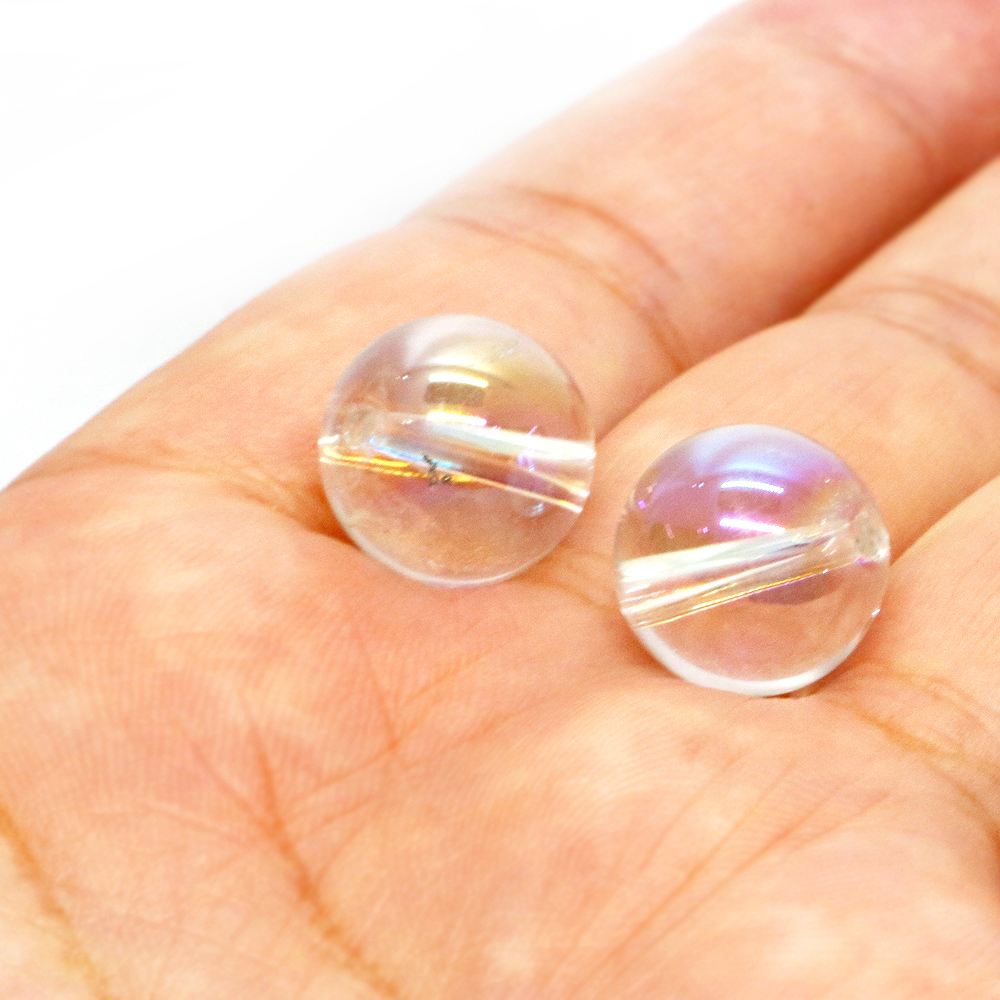 ●1粒売り●アクアオーラ レインボーオーラ 【丸玉】12mm【天然石 ビーズ パワーストーン】