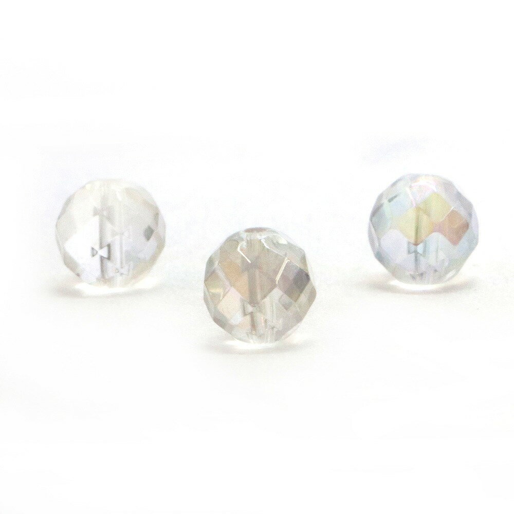 Rakuten - ●1粒売り●アクアオーラ レインボーオーラ 【カット】8mm【天然石 ビーズ パワーストーン】