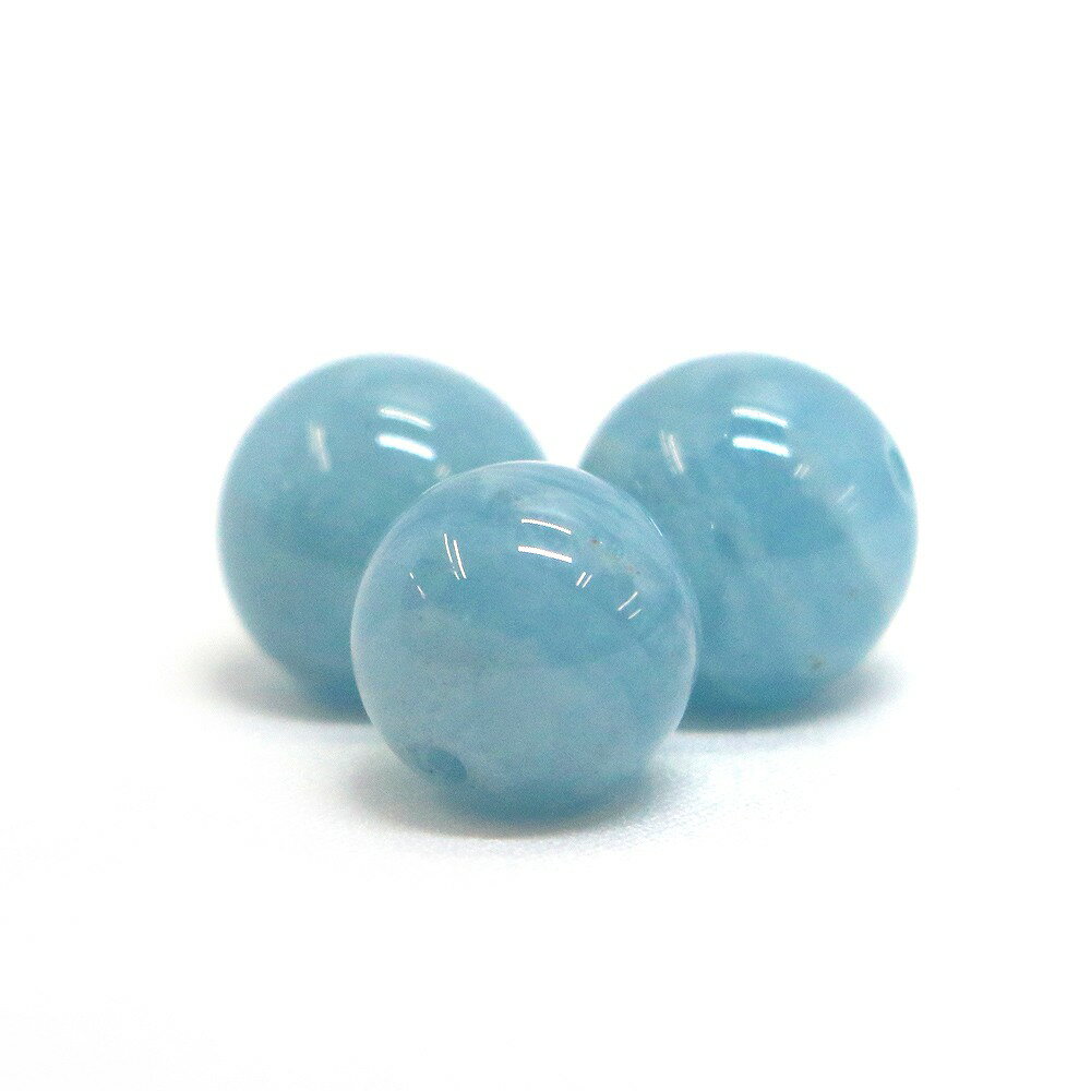 【抽選で最大100％ポイントバック！※要エントリー】●1粒売り●アクアマリン【丸玉】12mm【天然石 ビーズ パワーストーン】