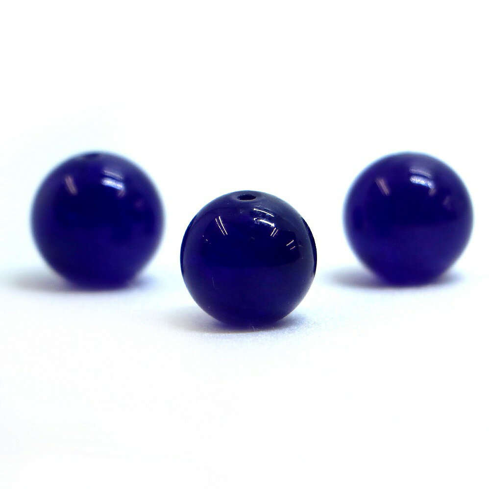 ●1粒売り●カラージェード(パープル・染め)【丸玉】12mm【天然石 ビーズ パワーストーン】