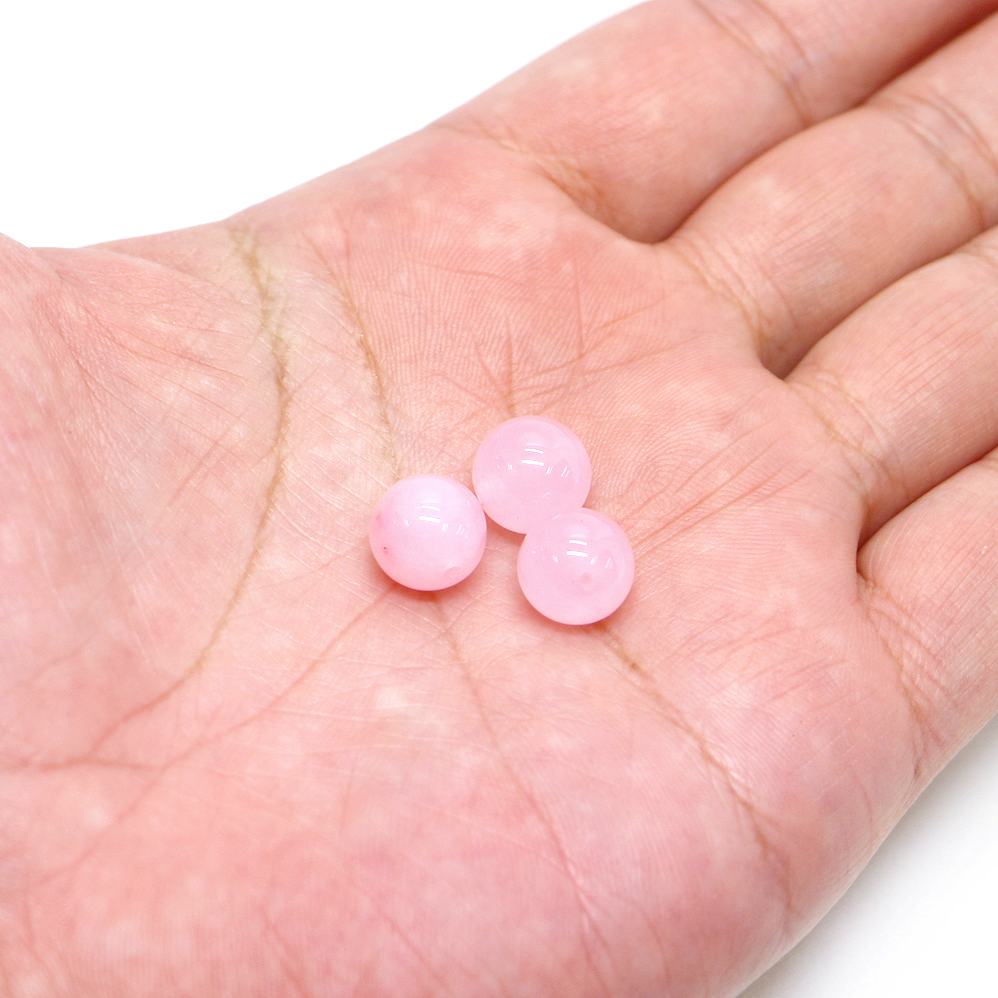 ●1粒売り●カラージェード(ピンク・染め)【丸玉】10mm【天然石 ビーズ パワーストー...