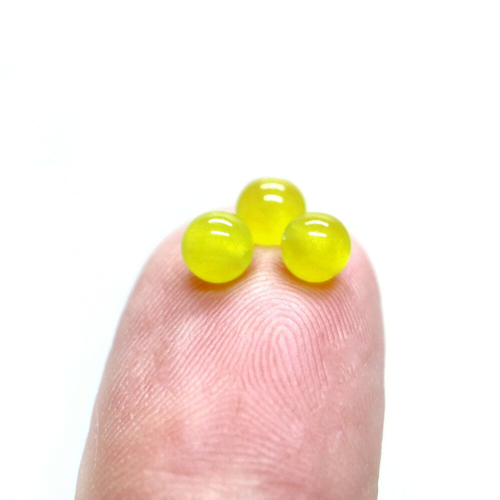 ●1粒売り●カラージェード(ライム・染め)【丸玉】4mm【天然石 ビーズ パワーストーン】