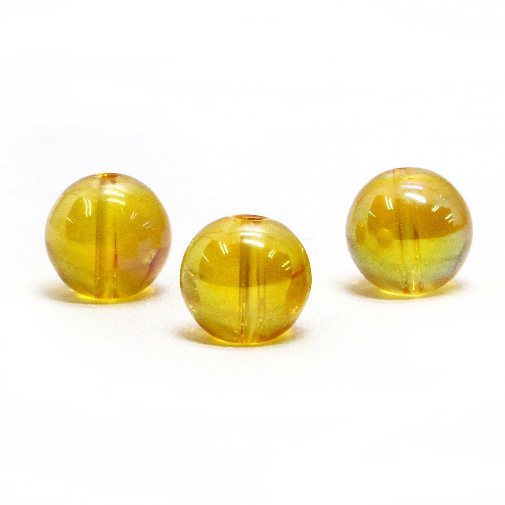 樂天商城 - ●1粒売り●ゴールデンオーラクリスタル（濃いめ）【丸玉】12mm【天然石 ビーズ パワーストーン】